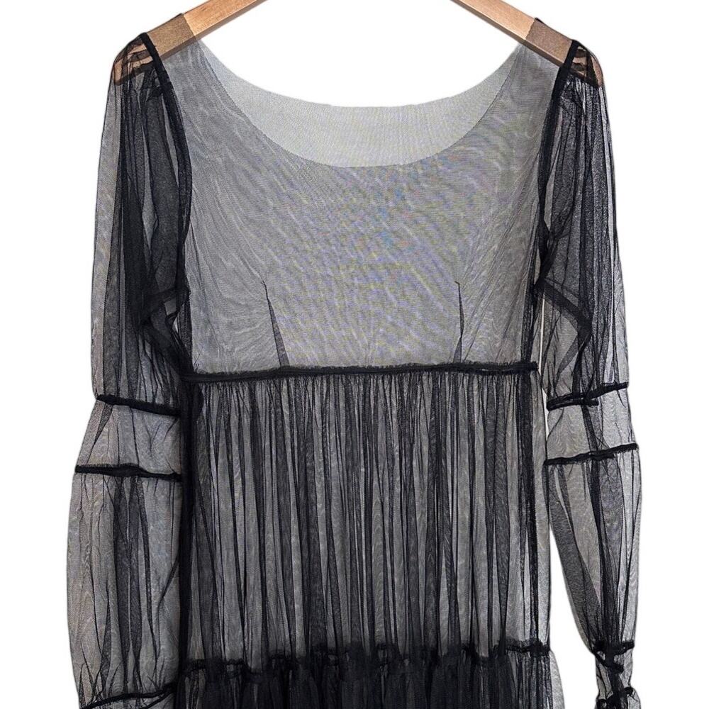 Sheer Black overlay dress  SMALL - Picture 3 of 6